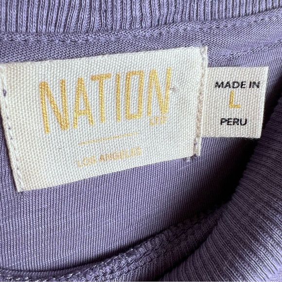 NWT Nation Ltd Pima Cotton Margot Turtleneck Tank In French Violet Size L - Picture 12 of 16